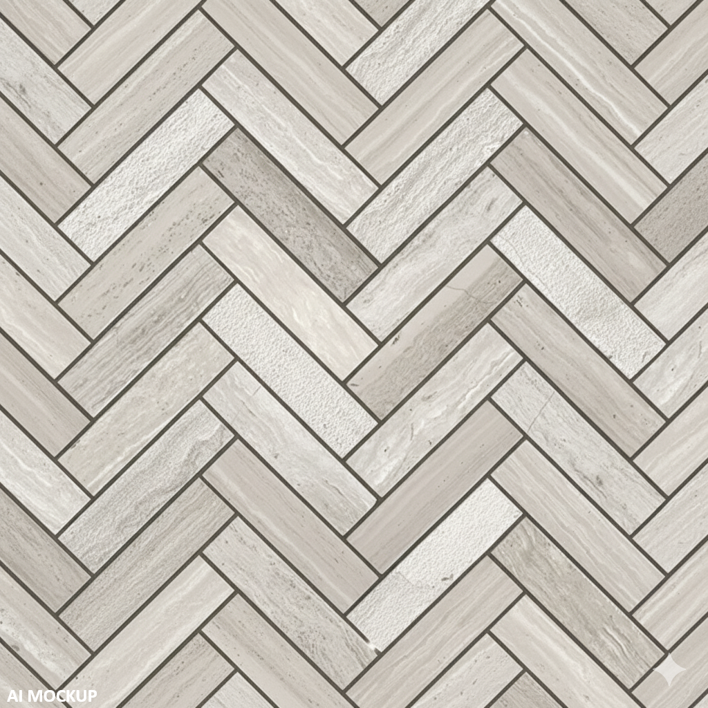 Tuscany Wood Grey Light Long Herringbone