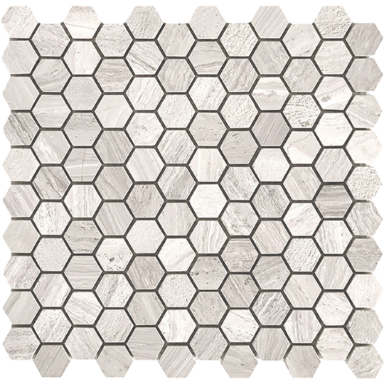 Tuscany Wood Grey Light Small Hexagon