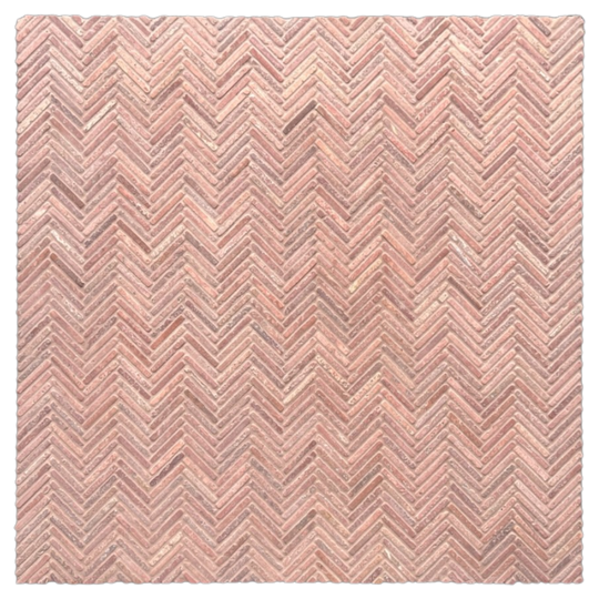 Tweed Rosa Travertine Herringbone Mosaic