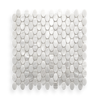 Mother of Pearl Angel White Oval Mosaic