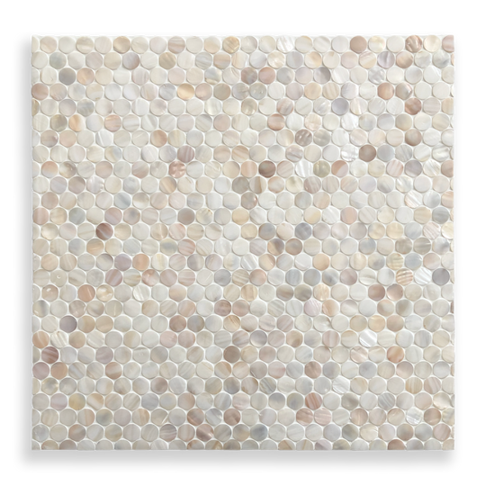 Mother of Pearl Natural Penny Round Mosaic