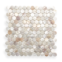 Mother of Pearl Natural Penny Round Mosaic