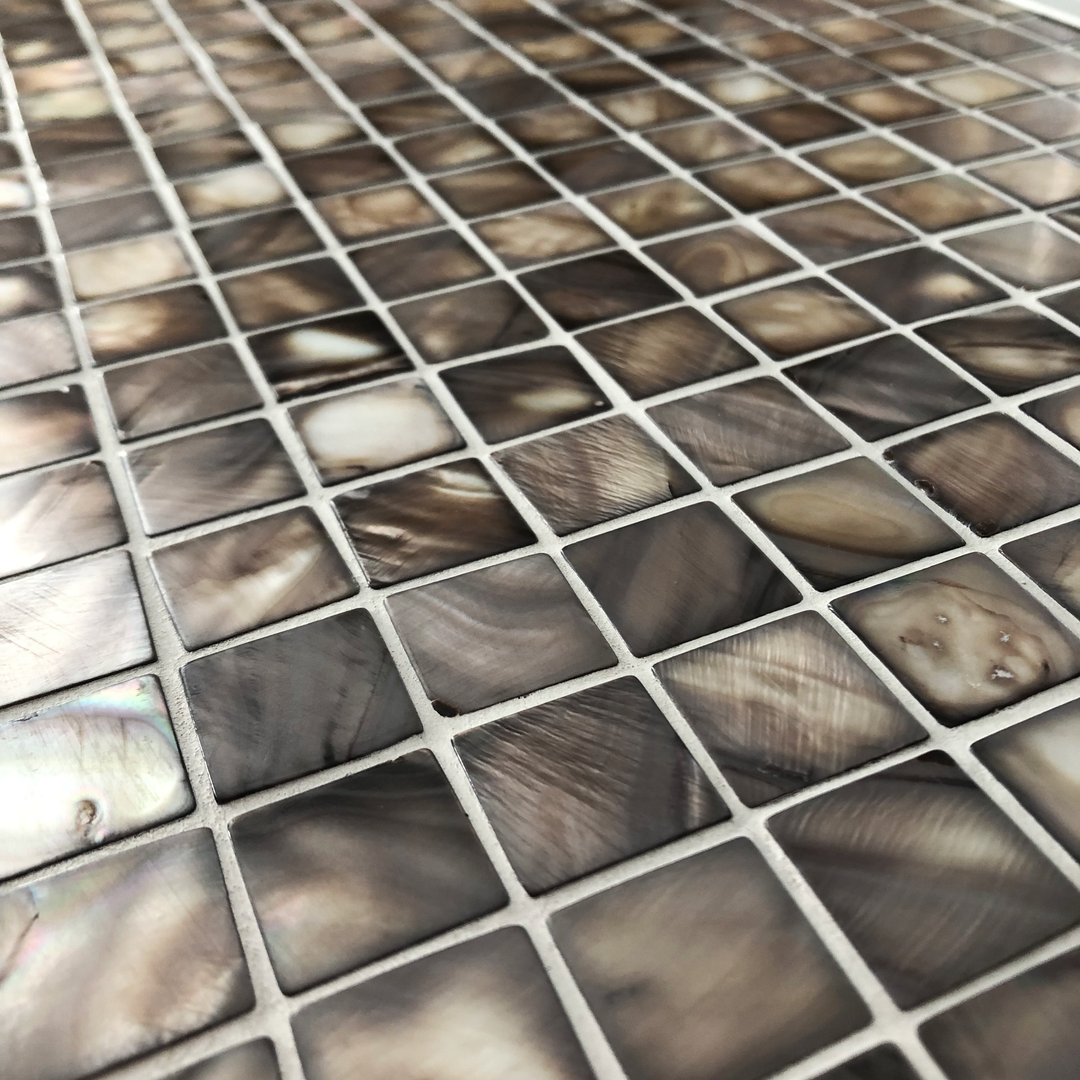Mother of Pearl Copper Square Mosaic
