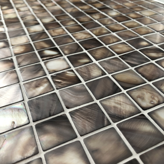 Mother of Pearl Copper Square Mosaic