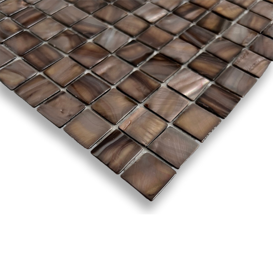Mother of Pearl Copper Square Mosaic