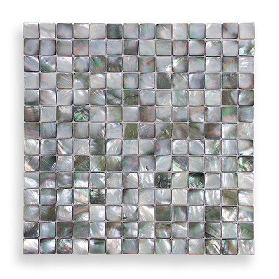 Mother of Pearl Black Opal Square Mosaic