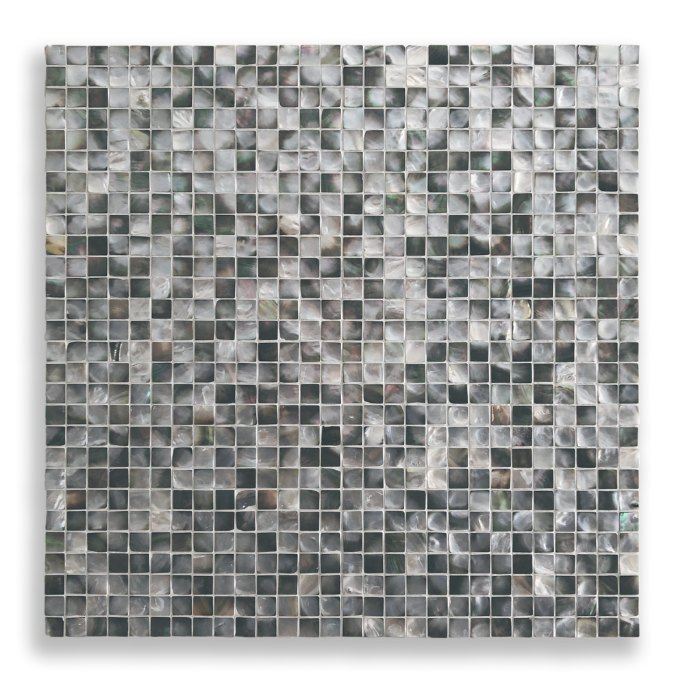 Mother of Pearl Black Opal Square Mosaic