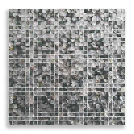 Mother of Pearl Black Opal Square Mosaic